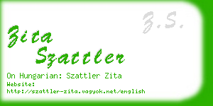 zita szattler business card